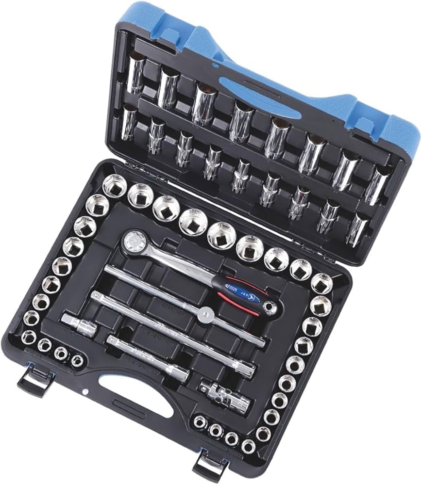 ジグセット JET 1/2 Inch Drive Socket Wrench Set - SAE & Metric 6 Point Deep